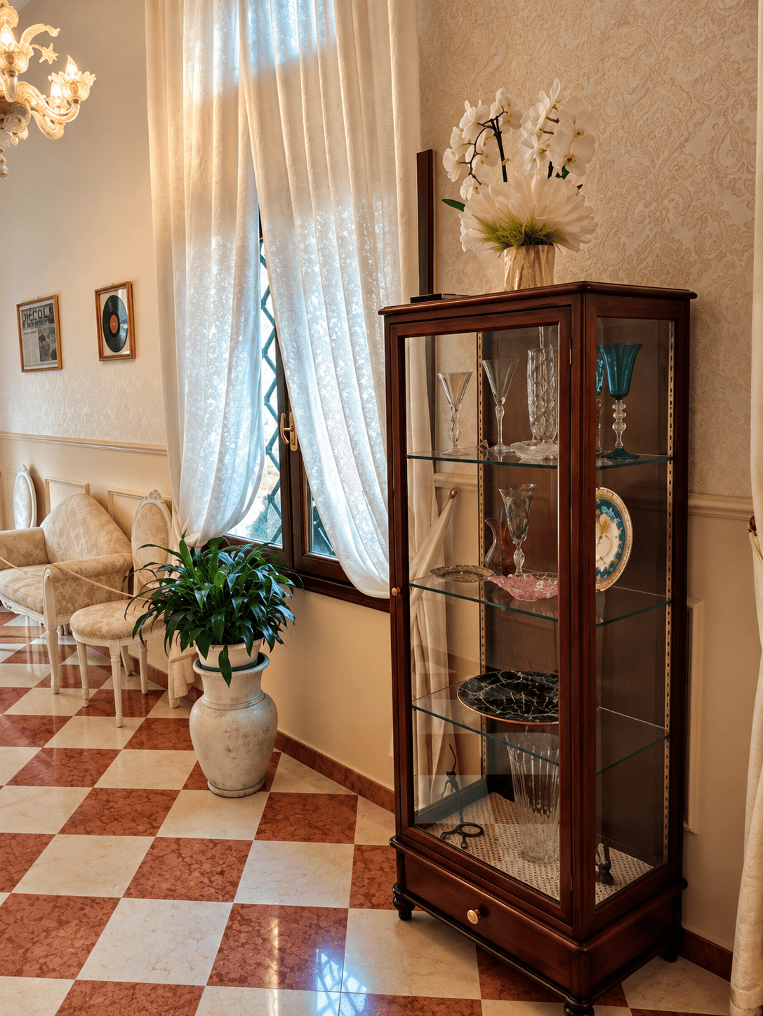 Dettagli eleganti degli interni della villa